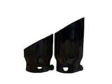 Angled Cut Dual Wall Round Exhaust Tips; 5-Inch; Matte Black (99-25 F-350 Super Duty)