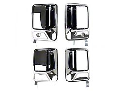 Exterior Door Handles; Front and Rear; Chrome (11-16 F-350 Super Duty SuperCrew)