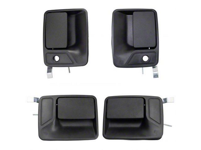 Exterior Door Handles; Front and Rear; Textured Black (11-16 F-350 Super Duty)