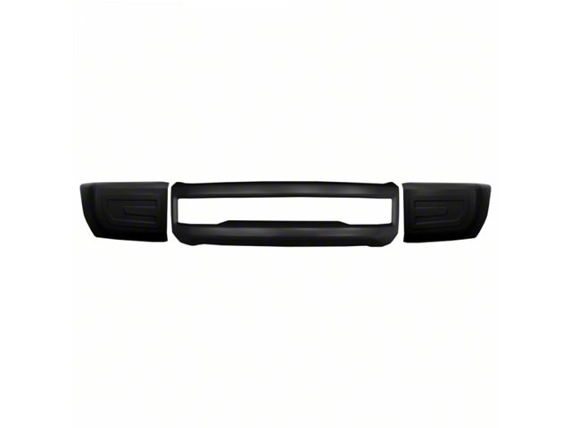 Front Bumper Cover without Fog Light Openings; Matte Black (17-19 F-350 Super Duty)