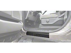 Front Door Sill Protection with Super Duty Logo; TUF-LINER Black; Black and Dark Gray (17-25 F-350 Super Duty)