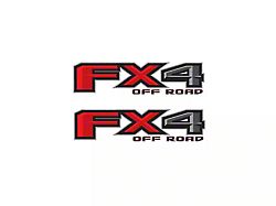 FX4 Decal; Black/Gray/Red (17-22 F-350 Super Duty)