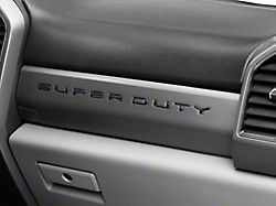 Glove Box Insert Letters; Gloss Black (17-22 F-350 Super Duty)