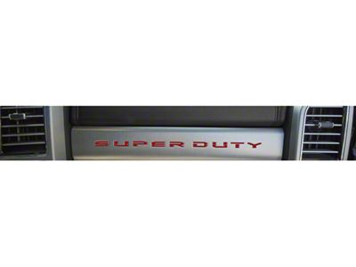 Glove Box Letter Inserts; Gloss Red (17-22 F-350 Super Duty)