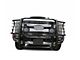 Grille Guard with 5.30-Inch Black Round Flood LED Lights; Black (17-22 F-350 Super Duty)