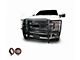 Grille Guard with 5.30-Inch Red Round Flood LED Lights; Black (17-22 F-350 Super Duty)