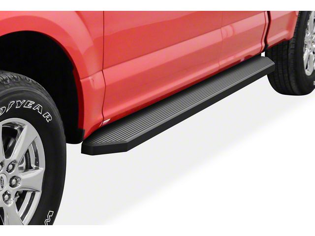 H-Style Running Boards; Black (17-24 F-350 Super Duty SuperCab)