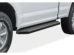 H-Style Running Boards; Black (17-24 F-350 Super Duty Regular Cab)