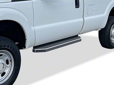 H-Style Running Boards; Black (11-16 F-350 Super Duty Regular Cab)