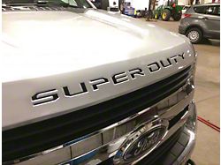 Hood Insert Letters; Gloss Black (17-22 F-350 Super Duty)