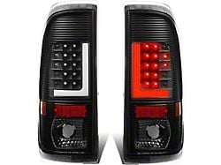 L-Bar LED Tail Lights; Black Housing; Clear Lens (11-16 F-350 Super Duty)