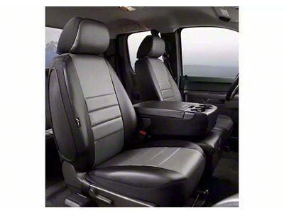 LeatherLite Series Front Seat Covers; Gray (17-24 F-350 Super Duty w/ Bench Seat)