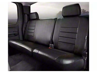 LeatherLite Series Rear Seat Cover; Black (17-24 F-350 Super Duty SuperCrew)