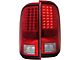 LED Tail Lights; Chrome Housing; Red Lens (11-16 F-350 Super Duty)