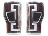 LED Tail Lights; Black Housing; Clear Lens (20-22 F-350 Super Duty w/ Factory LED BLIS Tail Lights)