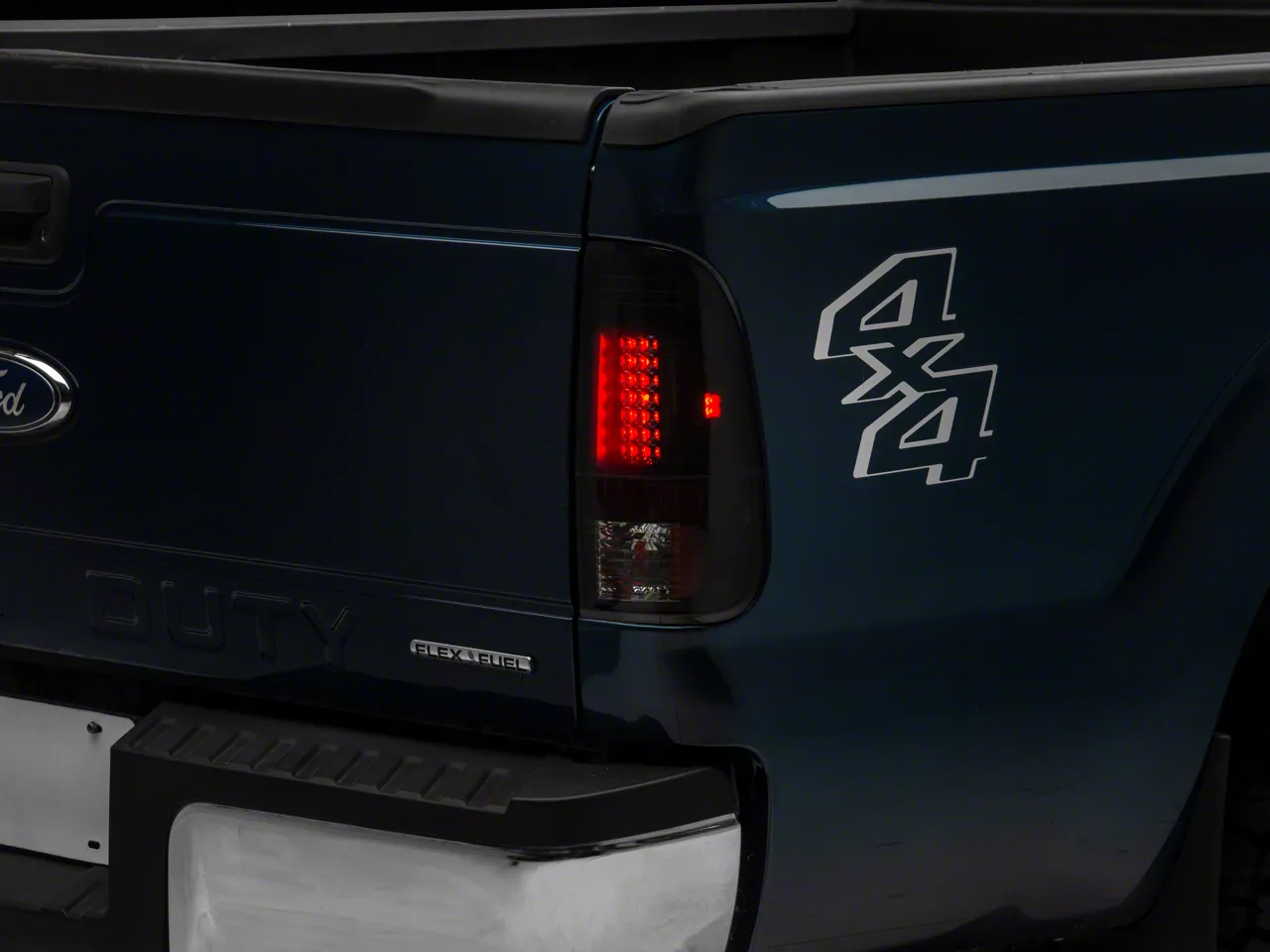 F-350 Super Duty LED Tail Lights; Black Housing; Smoked Lens (11-16 F ...