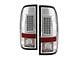 LED Tail Lights; Chrome Housing; Clear Lens (11-16 F-350 Super Duty)