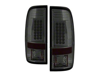 LED Tail Lights; Chrome Housing; Smoked Lens (11-16 F-350 Super Duty)