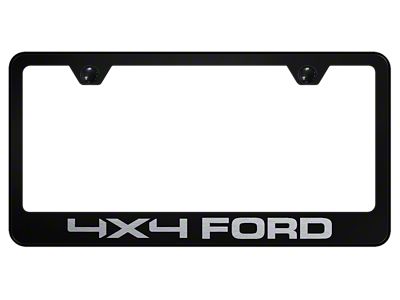 4x4 Ford Laser Etched License Plate Frame (Universal; Some Adaptation May Be Required)