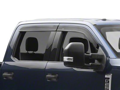 Low Profile Ventvisor Window Deflectors; Front and Rear; Dark Smoke (17-22 F-350 Super Duty SuperCrew)