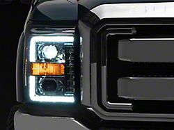 AlphaRex LUXX-Series LED Projector Headlights; Chrome Housing; Clear Lens (11-16 F-350 Super Duty)