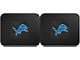 Molded Rear Floor Mats with Detroit Lions Logo (Universal; Some Adaptation May Be Required)