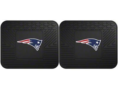 Molded Rear Floor Mats with New England Patriots Logo (Universal; Some Adaptation May Be Required)