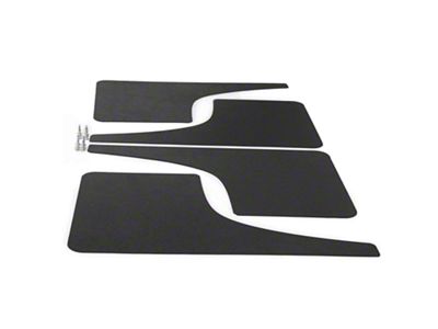 Mud Flaps; Front and Rear; Gloss Carbon Fiber Vinyl (11-16 F-350 Super Duty SRW)