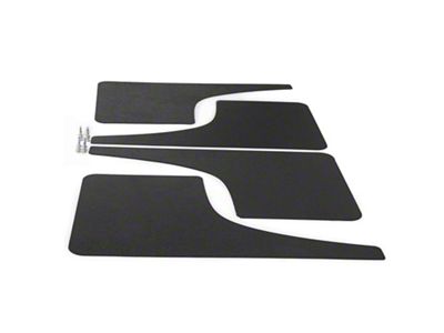 Mud Flaps; Front and Rear; Satin Black Vinyl (11-16 F-350 Super Duty SRW)