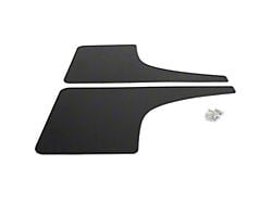 Mud Flaps; Rear; Satin Black Vinyl (17-25 F-350 Super Duty SRW)