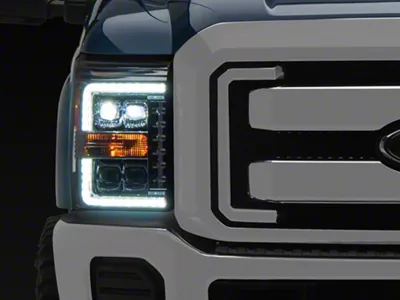 AlphaRex NOVA-Series LED Projector Headlights; Chrome Housing; Clear Lens (11-16 F-350 Super Duty)