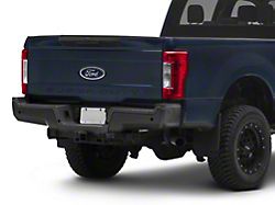 OEM Style Rear Bumper; Pre-Drilled for Backup Sensors; Black (17-18 F-350 Super Duty)