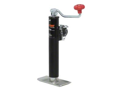 Pipe-Mount Swivel Trailer Jack with Top Handle; 2,000 lb.