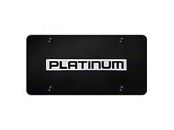 Platinum License Plate; Chrome on Black (Universal; Some Adaptation May Be Required)