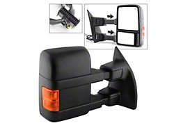 Powered Heated Manual Extendable Towing Mirror; Passenger Side (11-14 F-350 Super Duty)