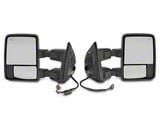 Powered Heated Power Folding Towing Mirrors; Textured Black (11-16 F-350 Super Duty)