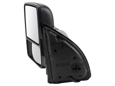 Powered Heated Towing Mirror with Turn Signal; Textured Black; Driver Side (11-12 F-350 Super Duty)