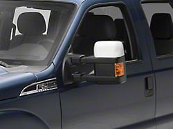 Powered Heated Towing Mirrors with Amber LED Turn Signals; Chrome (11-16 F-350 Super Duty)