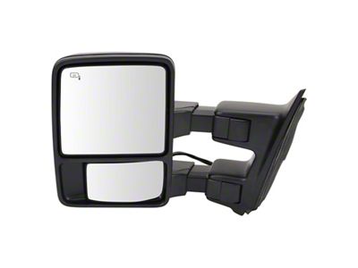 Powered Heated Towing Mirrors with Turn Signal; Black (11-12 F-350 Super Duty)