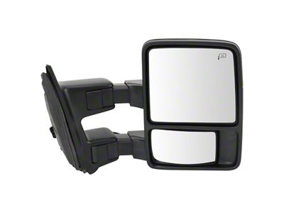 Powered Heated Towing Mirrors with Turn Signal; Chrome and Black (11-12 F-350 Super Duty)