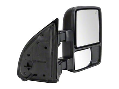 Powered Heated Towing Mirrors with Turn Signal and Temperature Sensor; Textured Black; Passenger Side (11-12 F-350 Super Duty w/ Memory Mirrors)