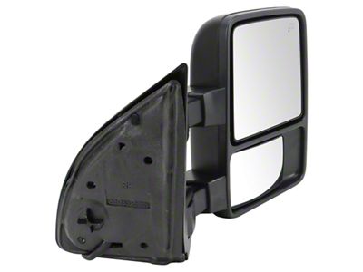 Powered Heated Towing Mirrors with Turn Signal and Temperature Sensor; Textured Black; Passenger Side (11-12 F-350 Super Duty w/o Memory Mirrors)