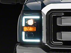 PRO-Series Projector Headlights; Black Housing; Clear Lens (11-16 F-350 Super Duty)