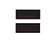 Rear Door Sill Protection with Super Duty Logo; TUF-LINER Black; Red (17-24 F-350 Super Duty SuperCrew)