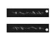 Rear Door Sills Accent Trim; Black with Gray Mountain Logo (11-16 F-350 Super Duty SuperCab, SuperCrew)