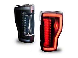 Renegade Series Sequential LED Tail Lights; Black Housing; Smoked Lens (17-19 F-350 Super Duty w/ Factory Halogen Non-BLIS Tail Lights)