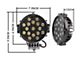 Rugged Heavy Duty Grille Guard with 7-Inch Black Round Flood LED Lights; Black (11-16 F-350 Super Duty)