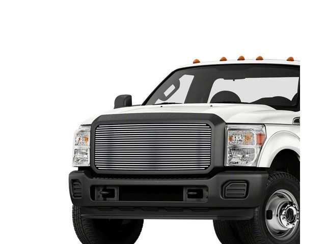 Stainless Steel Billet Upper Grille Insert; Chrome (11-16 F-350 Super Duty)