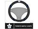 Steering Wheel Cover with Toronto Maple Leafs Logo; Black (Universal; Some Adaptation May Be Required)