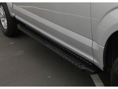 T-Style Running Boards; Black (17-24 F-350 Super Duty SuperCrew)